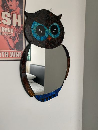 Mirror Hand made Owl