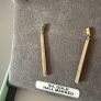 9ct Gold Hallmarked Cubic Zirconia Bar Drop Earrings Image 2