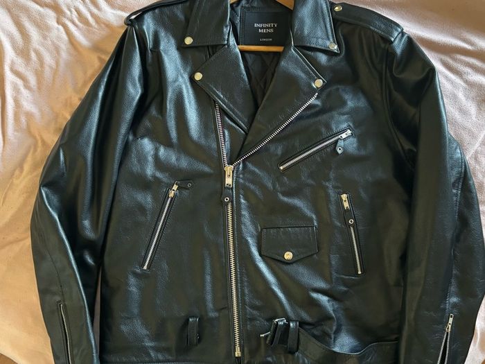 Infinity real leather biker jacket 3XL XXXL brand new with tags
