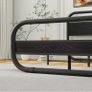 King Size Bed Frame with Headboard,150x200 Oval-Shaped Image 7