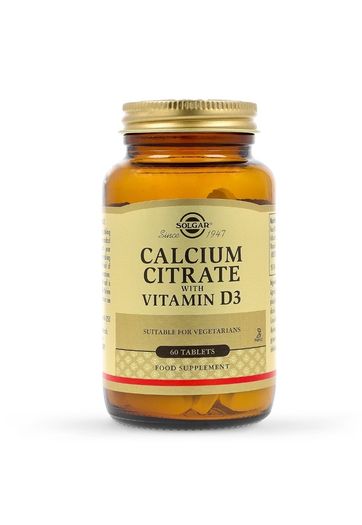 Solgar Calcium Citrate with Vitamin D3 60 Tablets