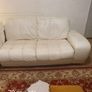 Leather white corner sofa Image 9