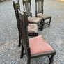 Oak dining chairs x 4 Image 3