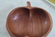 Vintage Apple Bowl, Wood Shape