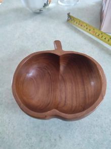 Vintage Apple Bowl, Wood Shape