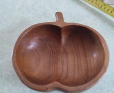 Vintage Apple Bowl, Wood Shape