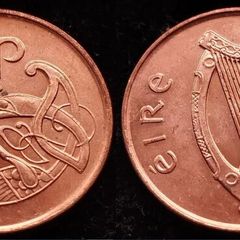 [#2137] - Ireland 1990 | 2 Pence | Irish 2p | KM.21a | BU