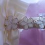 Custom made luxury pearls  bouquet handmade crystal ivory brooch Image 7