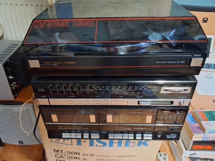 fisher sanyo turntable radio studio standard tac m20