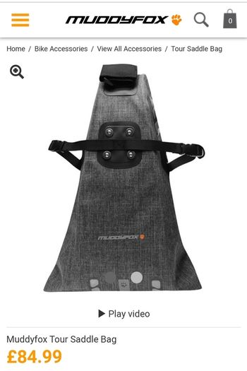 Muddy Fox Tour Saddle Bag. New