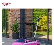 Fiat 500e Push Along RideOn Car with UV Sun Canopy Pink Brand New