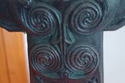 Bronze Sculpture.Replica VIII Century Robed Christ Celtic Cross of Athlone.