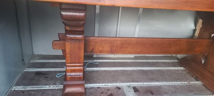 Antique 19th Century oak Monastery Table chunky well made solid with amazing patina comes with two large oak benches
