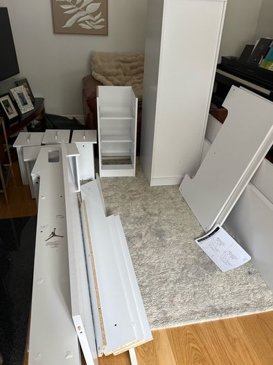 Kids bunk bed/ loft bed with wardrobe and desk