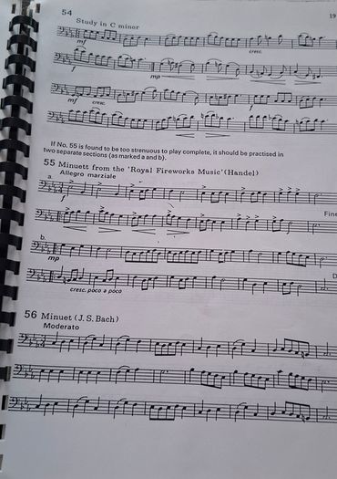 Trombone and euphonium bass clef