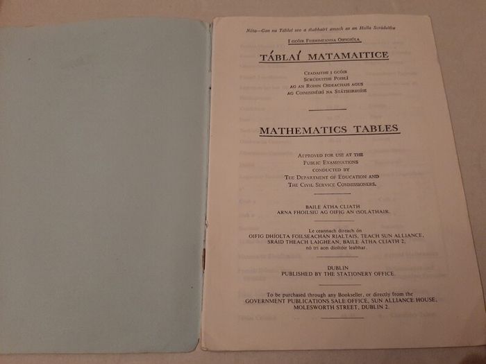 80's and 90's Mathematical Tables (Blue)