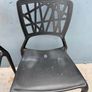Set of 4 Black Modern Plastic Dining/ Stacking Chairs Image 4