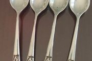Solid silver Mexico floral teaspoon