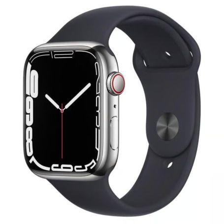 Apple Watch Series 7 Cellular 41mm Silver Stainless Steel with Band - Grade A with Box and Charger