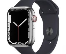Apple Watch Series 7 Cellular 41mm Silver Stainless Steel with Band - Grade A with Box and Charger