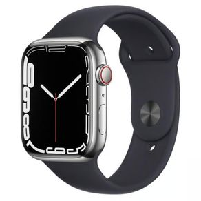 Apple Watch Series 7 Cellular 41mm Silver Stainless Steel with Band - Grade A with Box and Charger