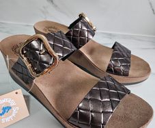 Summer shoes Real leather Fantasy Sandals mules S5002 Artemis Antracite Softy RRP 65 euro new & boxed size left UK 7