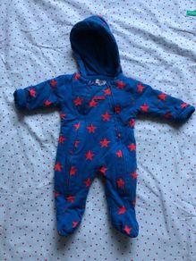 Baby cosy pram suit.