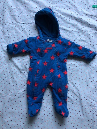 Baby cosy pram suit.