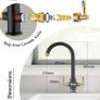 kitchen tap black and gold Image 4