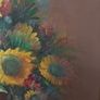 Vintage Oil Painting Of Sunflowers In A Vase Image 4