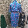 Vintage French blue floral shirt dress Image 6
