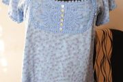 M&amp;S floral blue top size UK14 EU42 Postage included