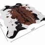 Faux Cowhide Rug (4.6ft x 5.2ft) - Cow Print Area Rug for a Western Boho Decor - Synthetic, Cruelty-Free Animal Hide Carpet with No-Slip Backing Image 6