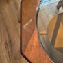 Coffee Table Vintage Mid-Century Teak + Glass Top Image 4