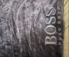 Hugo Boss Velour Pants towelling trouser Hugo Boss Tracksuit cotton terry Bottoms jogging navy Size xl