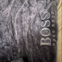 Hugo Boss Velour Pants towelling trouser Hugo Boss Tracksuit cotton terry Bottoms jogging navy Size xl