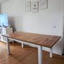 Dining Table - Extendable - Oak & White Image 4