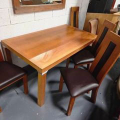 table and four chairs