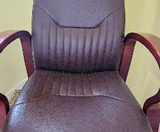 Brown Leather Orthopedic Armchair