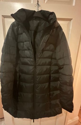 Forest Green Padded Coat With Hood