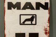 Man Trucks Tin Metal sign