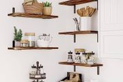 Shelves Wood Wall Mounted Shelf, Rustic Shelves Set Of 5 Multiple Colours Available (free Shipping)
