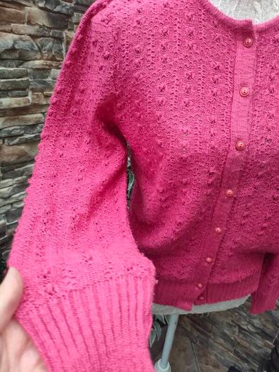 Pink Knitwear cardigan by Heinzelman small