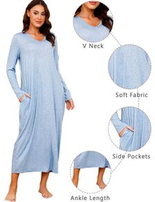 Brand New Women's Long Cotton Nightdress