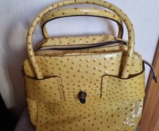 Franchesco Biasia Italian Real Ostrich Leather bag