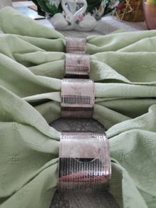 Silver plated Brass napkin rings, 4 pcs set