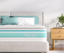 TeQsli Double Mattress 7-Zone Gel Memory Foam, 10 Inch Pocket Sprung Hybrid