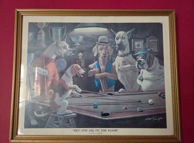 Framed picture Arthur Sarnoff Large Pub dogs