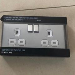13A Switched Socket 2 Gang Double Pole