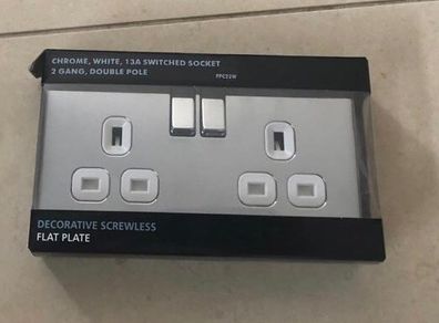 13A Switched Socket 2 Gang Double Pole